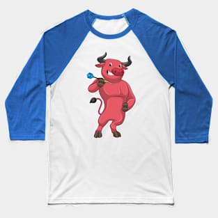 Bull at Darts with Dart Baseball T-Shirt